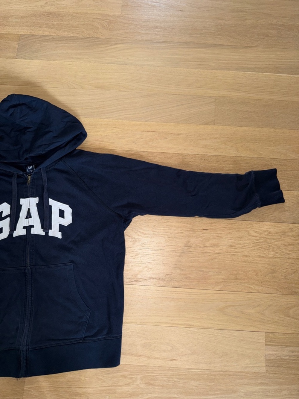 GAP Navy Hoodie with White Logo Sz XL - Picture 5 of 12